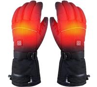 Guantes Calefactables Guantes Moto Invierno Hombre y Mujer,Calentamiento Completo de Dedos,3 Niveles de Temperatura,Impermeables y Antiviento,para Esquí Pesca Senderismo Caza(Gloves+5000mAh Battery)