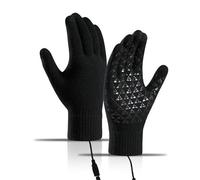 Guantes calefactables, Guantes Térmicos Unisex con Calefacción Eléctrica, Resistentes Al Agua, Pantalla Táctil, para Pesca Aire Libre Y Motocicleta, 2 Uds,para Mujeres y Hombres(Black)