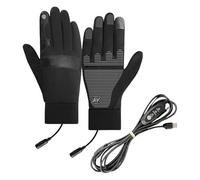 Guantes Calefactables Invierno | Guantes Ciclismo con Calefacción USB Impermeables al Viento | Táctiles Para Esquiar Montar Motocicleta Acampar Senderismo Snowboard Deportes Exteriores Jardine