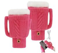 Guantes calefactables: manopla térmica eléctrica, calentador de manos eléctrico, par de punto recargable, cubierta ajustable para los dedos, forro polar suave | Equipo de calefacción para aca