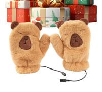 Guantes Calefactables Manoplas Térmicas Lavables USB con Forma de Animal | Guantes Calentamanos Cortaviento Para Pesca En Hielo Motociclismo Snowboard Esquí Aire Libre Invierno