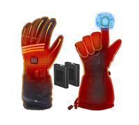 Guantes calefactables mejorados para hombre y mujer, 7.4 V/2 × 5000 mAh, guantes calefactados con baterías recargables, 4 temperaturas ajustables, resistentes al agua, ciclismo, esquí