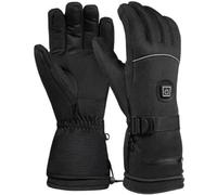 Guantes Calefactables Moto, Guantes Calefactables para Hombre Mujer, Calentamiento Completo de Dedos, 3 Niveles de Temperatura, para Esquí, Senderismo, Ciclismo(Black,Gloves+5000mAh Battery)