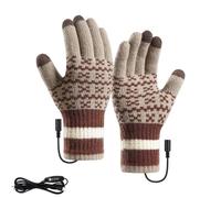 Guantes Calefactables para Hombre Manoplas Tejidas USB 3 Niveles De Calor | Guantes de Invierno Calefactables A Prueba de Viento Para Esquí Snowboard Ciclismo Trabajo Aire Libre Jardine