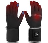 Guantes Calefactables para Hombre Mujer, 7.4V 2200mAh Batería Recargable Electrónica Guantes, 3 Niveles de Calentamiento Finos Guantes para Invierno Moto Esquiar Escribir Conducir Correr (XS/S)