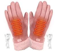 Guantes calefactables para Mujer, Recargables, Impermeables, Pantalla táctil, Guantes calefactores de Invierno, 3 Niveles de calefacción, Calentador de Manos, Pesca al Aire Libre, esquí, snowboa