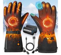 Guantes Calefactables para Mujer y Hombre, Guantes Calefactables Moto con Batería Recargable de 3000mAh*2 7,4V, Guantes Calientes Deportes Invierno de USB Impermeables para, Esquí, Caza, Senderismo