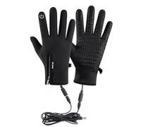 Guantes calefactables Recargables por USB para Mujeres y Hombres, Guantes de esquí de Invierno con Forro Fino y Pantalla táctil, Guante calefactores a Prueba de Viento para Clima frío