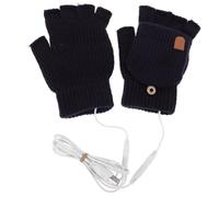 Guantes Calefactables USB Tapa Abatible de Felpa para Mujer Invierno