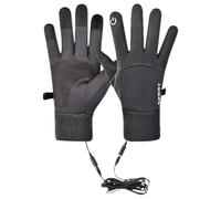 Guantes calefactados - fibra de poliéster, guantes de pantalla táctil | Forro polar de Warmish de invierno USB 165 g, impermeable a prueba de viento, con palmas antideslizantes sosteniendo las manos
