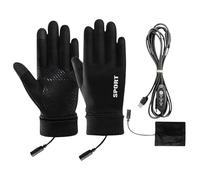 Guantes calefactados para hombre - Calentador de manos térmico con pantalla táctil - Guantes calefactados por USB para mujer, para uso en motocicleta, esquí, senderismo, trabajo, actividades al aire