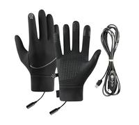 Guantes calefactados por USB, guantes de ciclismo con calefacción USB a prueba de viento, guantes con temperatura ajustable para correr, caza, al aire libre, trabajo, conducción, jardineros