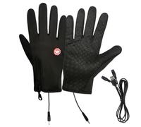 Guantes calefactados por USB, guantes eléctricos con calefacción, guantes para clima frío, deportes al aire libre, esquí, cálidos, impermeables y antideslizantes, con pantalla táctil, diseño de