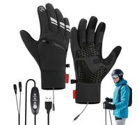 Guantes calefactores, manoplas eléctricas impermeables reutilizables con 3 niveles de calefacción, guantes USB calefactores para mujeres, para camping, invierno, fútbol, golf, trabajo de motocicleta