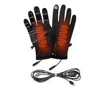 Guantes calefactores para mujer - calentadores USB eléctricos compatibles con pantalla táctil | Mitones impermeables para deportes al aire libre, senderismo, moto viaje por clima frío