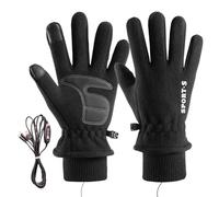 Guantes calentados para hombre,Guantes cálidos a prueba de viento | Guantes térmicos calefactables para clima frío | Para hombres y mujeres deportes al aire libre trabajo correr conducción ciclismo