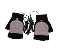 Guantes calentados USB, calentadores de manos de camping,Guantes calentados de algodón de punto con diseño de medio dedo - Guantes calentadores de manos para amigos de la familia, colegas, trabajo de