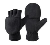 Guantes cálidos, Fingerless Convertible Design, 3,94 x 9,84 in Thermal Windproof Wear, Cozy Insulated Fabric, Flexible Transpirable Fit for Women, Men, Running, Skiing, Mountaineering, Winter, Outdoor