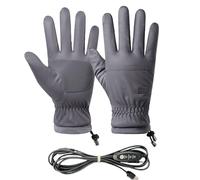 Guantes cálidos, guantes de invierno calentados por USB con pantalla táctil, calentador de manos ajustable con 3 niveles para trabajar trabajar escalada correr motocicleta