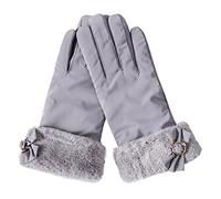 Guantes cálidos para montar al aire libre, conducción linda arco plus - Guantes antideslizantes para pantalla táctil (gris, talla única)