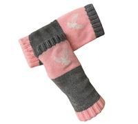 Guantes cálidos para mujer, guantes táctiles, elegantes de malla de invierno con punta abierta con bordado Patchwork con estilo