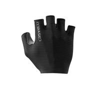 Castelli Guante Espresso para Hombre, Guantes de Ciclismo de Dedo Corto con Acolchado y protección UPF para Ciclismo de Carretera y Grava, Negro Claro, Mediano