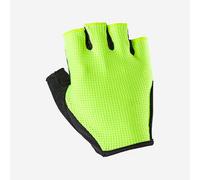 Guantes ciclismo carretera cortos verano Triban Roadr 500 amarillo 2XL