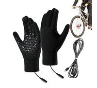 Guantes con calefacción, pantalla táctil invierno térmico calentado mitones, 3 posiciones a prueba de viento Mitones clima frío ropa deportiva para ciclismo conducción senderismo