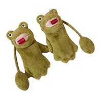 Guantes con forma de dibujos animados, manoplas cálidas y cálidas con dedos completos, para invierno, para ciclismo, mullido y esponjoso, para mujeres y niñas, resistente al viento, forma de dibujos