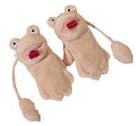 Guantes con forma de dibujos animados, manoplas cálidas y cálidas con dedos completos, para invierno, para ciclismo, mullido y esponjoso, para mujeres y niñas, resistente al viento, forma de dibujos