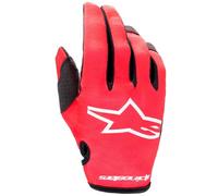 guantes cross alpinestars youth radar 23 - infantil rojo / negro / blanco M
