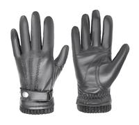 Guantes Cuero Hombre Guantes de hombre pantalla táctil dedo completo mitones masculinos forrados cálidos for hombres conduciendo ciclismo(Color 2,XL)