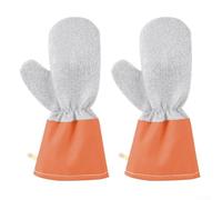 Guantes de alambre de acero diseñados para una limpieza eficaz de alimentos quemados en ollas, sartenes y parrillas de barbacoa (B)