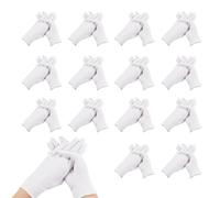 Guantes de algodón blanco, 15 pares de guantes hidratantes, guantes de trabajo de neurodermatitis blanca para la hidratación cosmética mano Spa Tratamiento Inspección