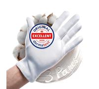 Guantes de algodón blanco, guantes hidratantes, guantes de hilo hechos de 100% algodón para su protección cuando tenga la piel seca, 3 pares S