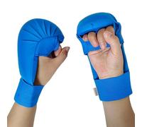 Guantes de artes marciales revestidos de espuma con cierre de muñeca ajustable para karate cómodo equipo de entrenamiento de karate principiante arte amigable