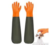 Guantes de aseo para mascotas para perros, gatos, conejos y caballos | Guantes resistentes al calor de 27 pulgadas con dientes de alta densidad | Guantes de champú y eficientes para el aseo y