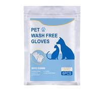 Guantes de aseo para mascotas Toallitas desechables para mascotas Guantes Guante de aseo para perros Guante quitapelos para perros y gatos sin enjuague Masaje Baño General (6 unidades) lavado