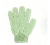 Guantes de baño Five Fingers, reversibles, exfoliantes, for ducha, corporales, herramientas limpieza, productos toalla, espalda Para ducha, spa y masajes(Green -1pcs)