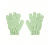 Guantes de baño Five Fingers, reversibles, exfoliantes, for ducha, corporales, herramientas limpieza, productos toalla, espalda Para ducha, spa y masajes(Green -2pcs)