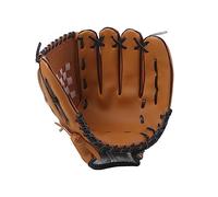 Guantes De Beisbol Guante de béisbol for deportes al aire libre, equipo práctica Softbol, tamaño 9,5/10,5/11,5/12,5, mano izquierda for niños/adultos, hombre, mujer, entrenamiento(Brown Black,M)