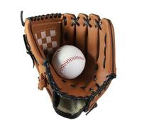 Guantes De Beisbol Guante de béisbol for deportes al aire libre, guante lanzador, equipo práctica softbol, mano izquierda for adultos, hombres, mujeres, niños, tren juvenil(Brown Black,9.5 inches)
