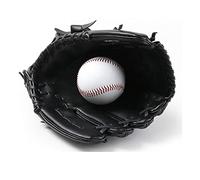 Guantes de Beisbol, Softball Glove 10.5 / 11.5 / 12.5 pulgadas Guantes de béisbol de cuero deportes al aire libre Mano izquierda Marrón / Negro / Azul Guantes de softball Equipo de entrenamiento(Black