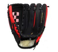 Guantes de Beisbol, Softball Glove Niños / Adultos CLORURO DE POLIVINILO Guante de béisbol Equipo de práctica de softball hecho a mano Tamaño 9.5 / 10.5 / 11.5 / 12.5 pulgadas Mano izquierda(Red and B