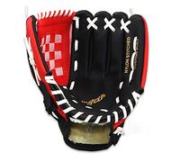 Guantes de Beisbol, Softball Glove Niños / Adultos CLORURO DE POLIVINILO Guante de béisbol Equipo de práctica de softball hecho a mano Tamaño 9.5 / 10.5 / 11.5 / 12.5 pulgadas Mano izquierda(Red Black