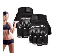 Guantes de bicicleta de montaña, guantes para silla de ruedas | Shell Hard Shell Anti-Slip Half Dinger Biker Guantes,Absorbente de golpes, suministros de bicicleta para mujeres para jóvenes, viejos