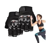 Guantes de bicicletas de montaña, guantes para sillas de ruedas | Guantes de ciclismo de medias con cáscara dura - Absorbente de choque, suministros de ciclismo femenino para jóvenes, viejos, principi