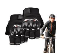 Guantes de bicicletas de montaña, guantes para sillas de ruedas - Medio dedo Anti-Slip Bicycles Guantes con carcasa dura,Absorbente de choque, suministros de ciclismo femenino para jóvenes, viejos, pr