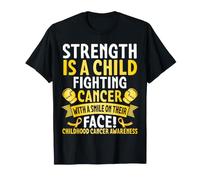 Guantes de Boxeo de Oro para niños de Fuerza Que Lucha contra el cáncer con Sonrisa Camiseta