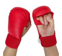 Guantes de boxeo de piel sintética transpirables, flexibles, espalda abierta, correa de muñeca ajustable, varios colores, para principiantes, arte
